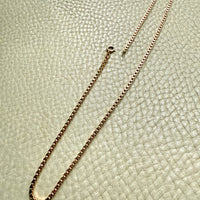 Danish Vintage 14k Gold Box Link Chain Necklace signed SV. C – 16.5 Inches
