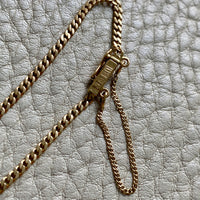 1942 Vintage 18k gold skinny curb bracelet - 7.5 inch length