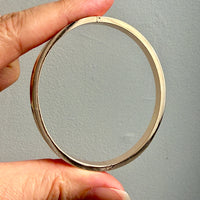 1960s era Vintage Danish 14k Gold Hinged Bangle Bracelet – 7 inch Interior Circumference