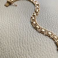 1961 X-link variation 18k gold bracelet - Vintage Swedish - 7 inch length