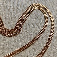 Vintage 18k gold herringbone link necklace - 16.75 inch length