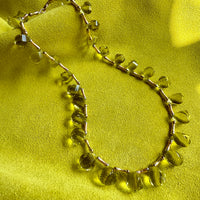 JUICY! Graduated Lemon Quartz and 14k gold necklace - 18 inch length