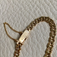 1944 Delicate 18k double-link solid gold bracelet - Göteborg, Sweden - 7.5 inch length