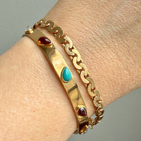 Exquisite 1940 Swedish Vintage Virola Link Bracelet 18k Gold – 7.5 Inch Length