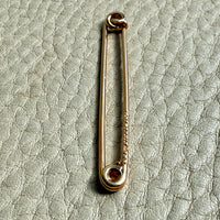1936 Swedish Vintage 18k gold safety pin brooch or chain extender - 1.8 inch length