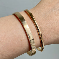 1940s era Modernist Swedish 18k Gold Hinged Bangle - maker Stigbert - 6.8 inch