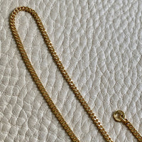 Vintage Italian Classic 18k gold curb link necklace, era 1944-1967 - 20 inch length