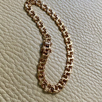Vintage 1968 Double link solid 18k gold bracelet - 7.5 inch length