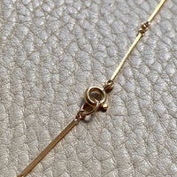Dainty gold bar link necklace - 18k gold - 20.4 inch length - Swedish vintage 1954