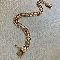Solid 18k gold silky x-link bracelet, vintage 1970 Swedish