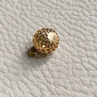 18k gold Swedish vintage charm or pendant - Fishnet orb