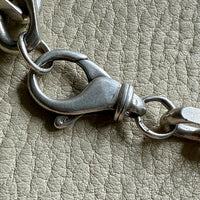 CHUNKY Vintage Sterling Silver Biker Chain Necklace - 21.3 inch length
