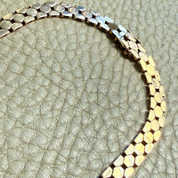 SPECIAL! Vintage Hexagon Link Necklace in 14k gold - 15.75 inch length