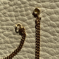 Mid-century era Scandinavian pressed curb link necklace in 18k gold - 16.75 inch length