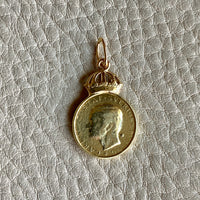18k gold Swedish medal for “Zealous and Devoted Service of the Realm” pendant