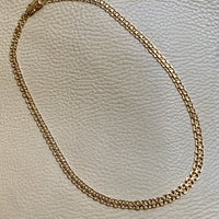 1973 Graduated width x link necklace in 18k gold - 18.5 inch length