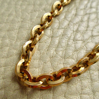 1950s era Italian Vintage 18k Gold Hollow-form Oval Link Bracelet – 7.6 Inch Length