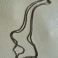 REDUCED! Antique Longuard Oval Belcher Chain in Pale Yellow 7k gold - 20 inch necklace length