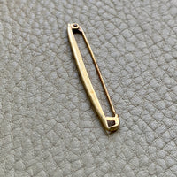 Midcentury era 14k gold safety pin brooch or chain extender - 1.75 inch length