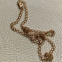 Long 18k gold vintage necklace - Slinky x-link by Tore Clareus - 24 inch length