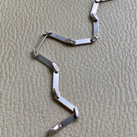 1985 ‘Labyrint’ bar link bracelet by Bjorn Weckstrom for Lapponia in sterling silver - 7.6 inch length