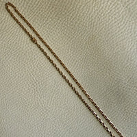 Longer Length 14k Gold Biker Link Necklace 3mm width - 22.2 inch length