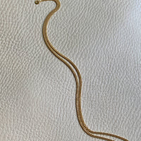 Vintage Italian Classic 18k gold curb link necklace, era 1944-1967 - 20 inch length