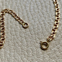 Vintage Graduated double link chain necklace in solid 18k Gold! 16.5 inch length