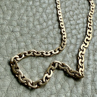 Vintage 18k gold Virola Link Necklace - Graduated width - 17.4 inch length