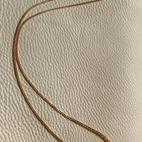 18k gold handmade vintage Swedish graduated curb link necklace - Stunning LONG 30 inch length - made 1957-1963
