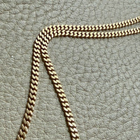 Vintage 18k gold pressed curb link necklace - 17.75 inch length