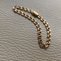 Vintage 1963 Double link solid 18k gold bracelet - 7.5 inch length