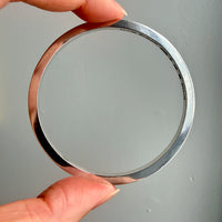1965 Signed Solid Silver Circular Bangle, 31 grams - 7.8 inch interior circumference
