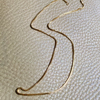 Vintage box link gold chain necklace - 16.5 inches of 18k gold
