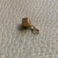 18k gold dice / die pendant or charm