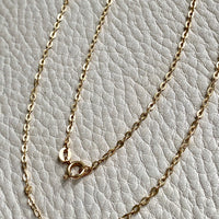 Vintage Italian cable link gold chain necklace - 23 inches of 18k gold