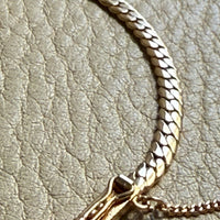 EXCELLENT! Vintage Swedish 18k Gold Tight Curb Bracelet with Safety Chain - 7 inch length