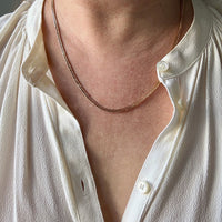 VERY FINE! 1970s era Balestra 18k gold special tight curb chain necklace - 20 inch length