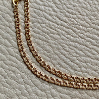 20.5 Inch longer length! Vintage Swedish Double-link necklace - Solid 18k gold