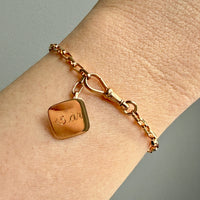 Swedish Vintage Watch Chain - Bracelet or Necklace extender in 18k gold - 7.6 inch adjustable length