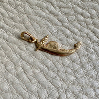 Vintage 18k gold detailed gondola boat pendant or charm