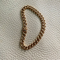 1932 Puffed curb link bracelet in 18k gold - by Gustaf Möllenborg - 8.25inch length
