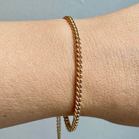 1917 Curb link bracelet in 18k yellow gold - 6.7 inch length