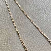 Early to Mid 20th Century era 18k gold Virola Link Necklace - Graduated width - 18.9 inch length