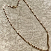 1968 Swedish Vintage Graduated curb necklace in 18k gold - 17.7 inch length