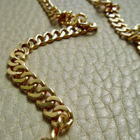 1978 Swedish Vintage 39g Tapered Curb Link Necklace 18k Gold – 19.5 Inch Length