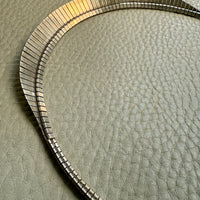 Italian 1950s/60s era Sterling Silver Cleopatra Collar Necklace - 16.2 inch length