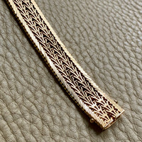 Phenomenal Danish link bracelet in 14k solid gold - by Jørn Arne Backhausen - 6.75 inch length