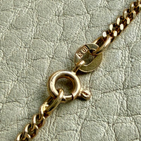 Vintage Swedish 18k Gold Curb Link Necklace – 24.5 Inch Length