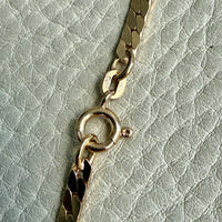 EXCELLENT! Vintage Italian 18k gold special tight curb chain mirrored necklace by Balestra- 17 inch length